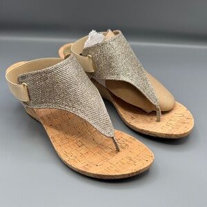 White Mountain Women's All Good Thong Wedge Sandals